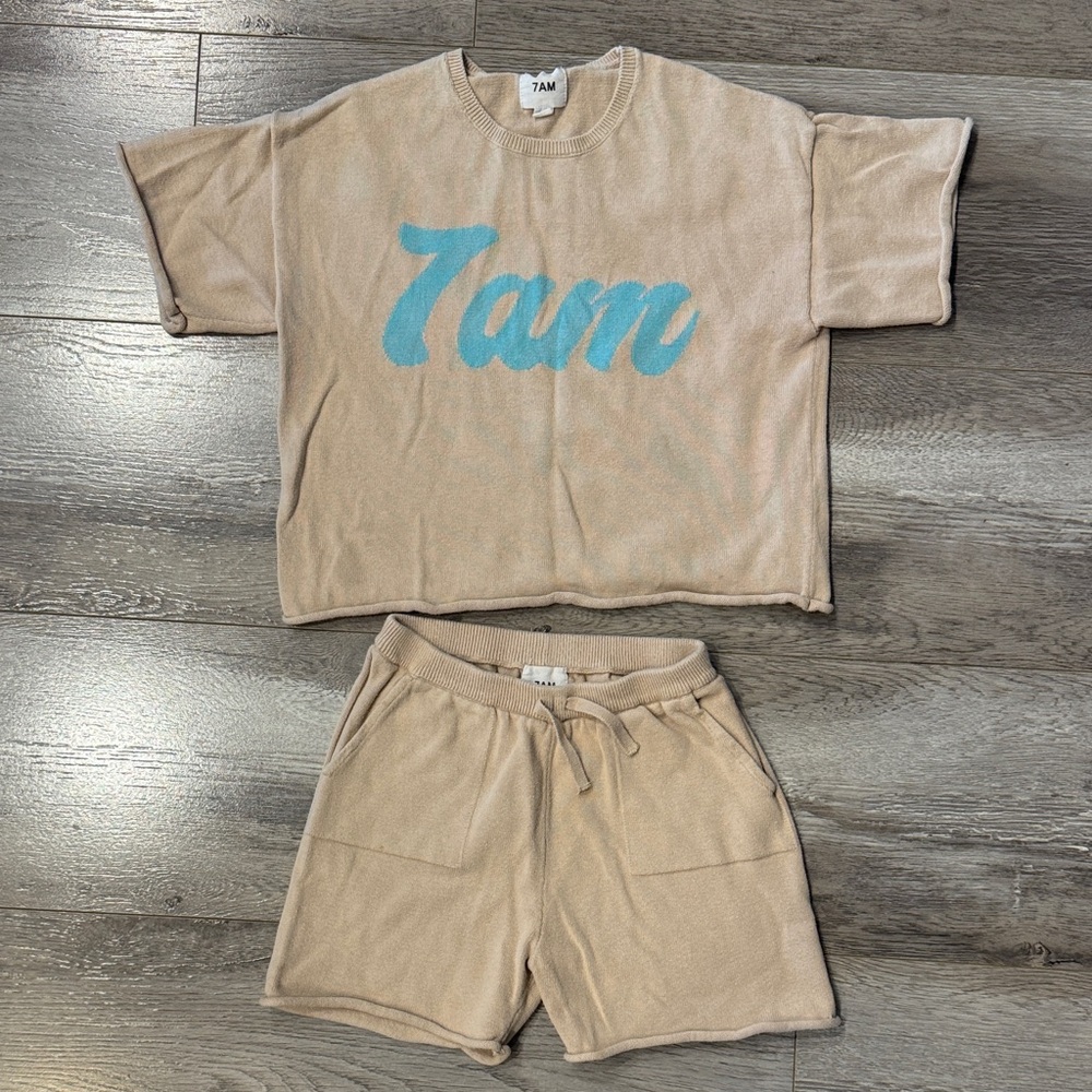 7AM Enfant Boxy Cotton Tee & Slouchy Shorts Set